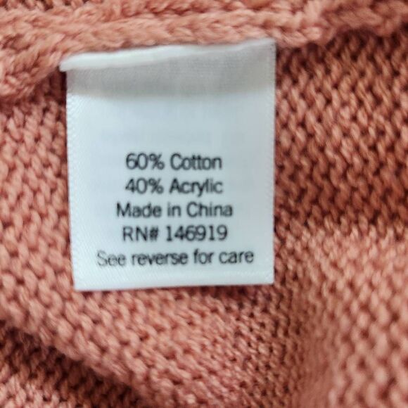 Lauren Conrad Pink Ruffle Pointelle Cardigan NWT Size XL Pink Cardigan - Picture 7 of 11